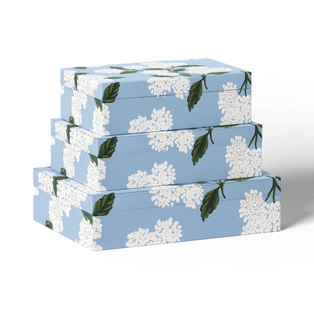 Rifle Paper Co. x Target Medium
Hydrangea Decorative Storage Box NWT SOL…
